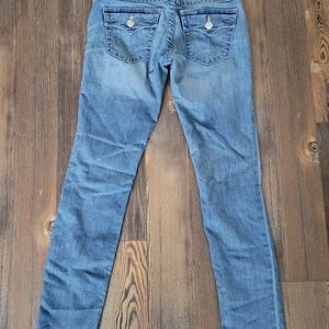 True Religion 27 Skinny Low Rise Jeans